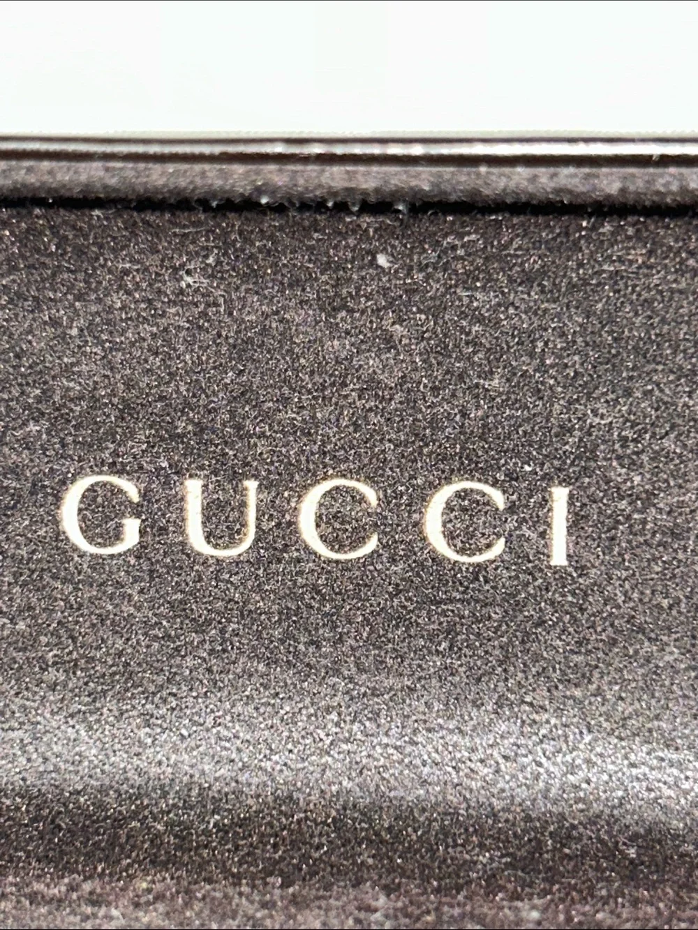 Gucci Black Eyewear Case with Gold Logo